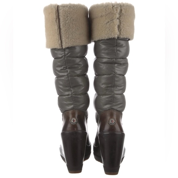 Moncler Leather Knee-High  Rain Boots - Picture 2 of 5